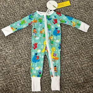 NWT Little Sleepies Sesame Street Zippy 0-3 Mo